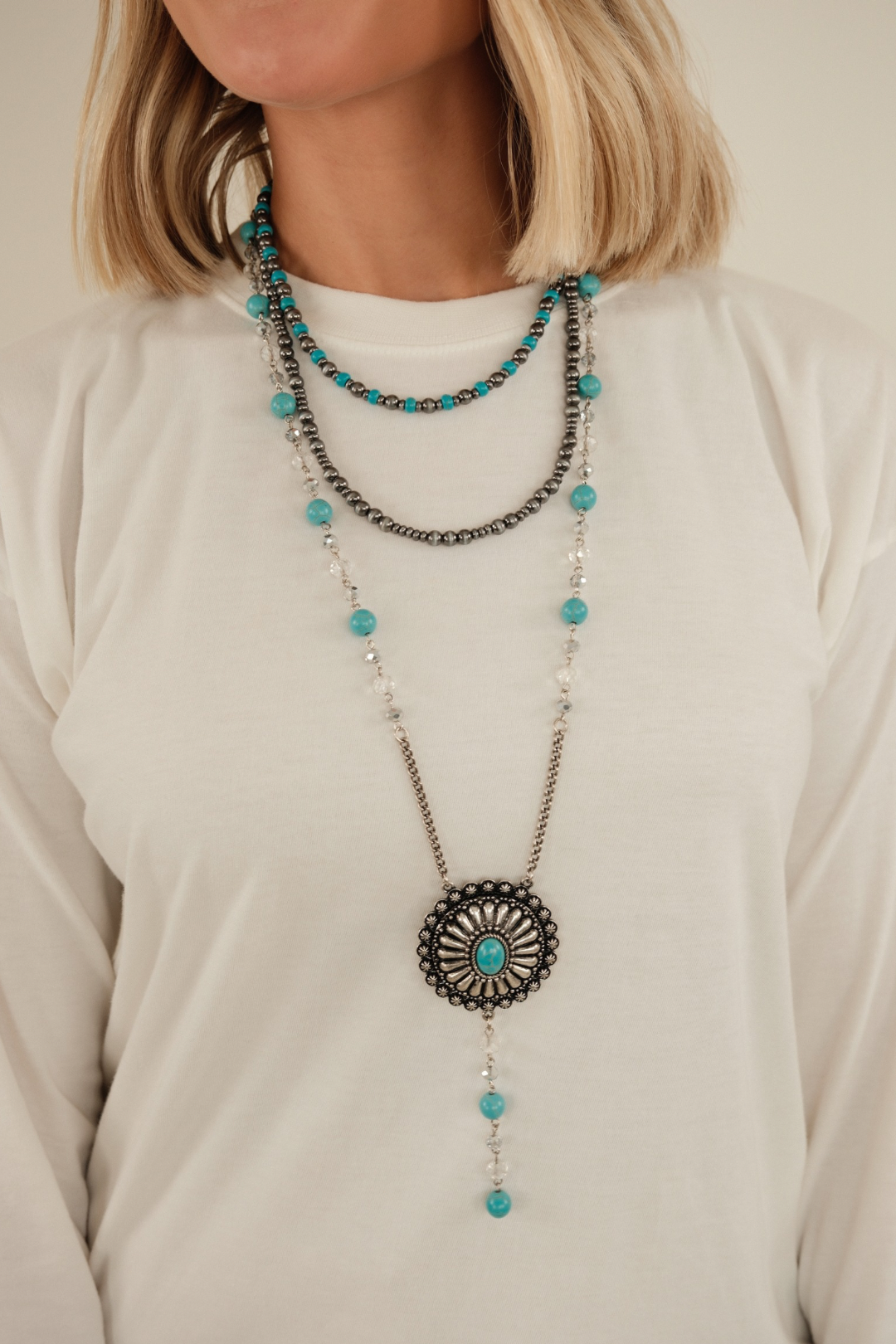 Spirit Rider Layered Concho Necklace