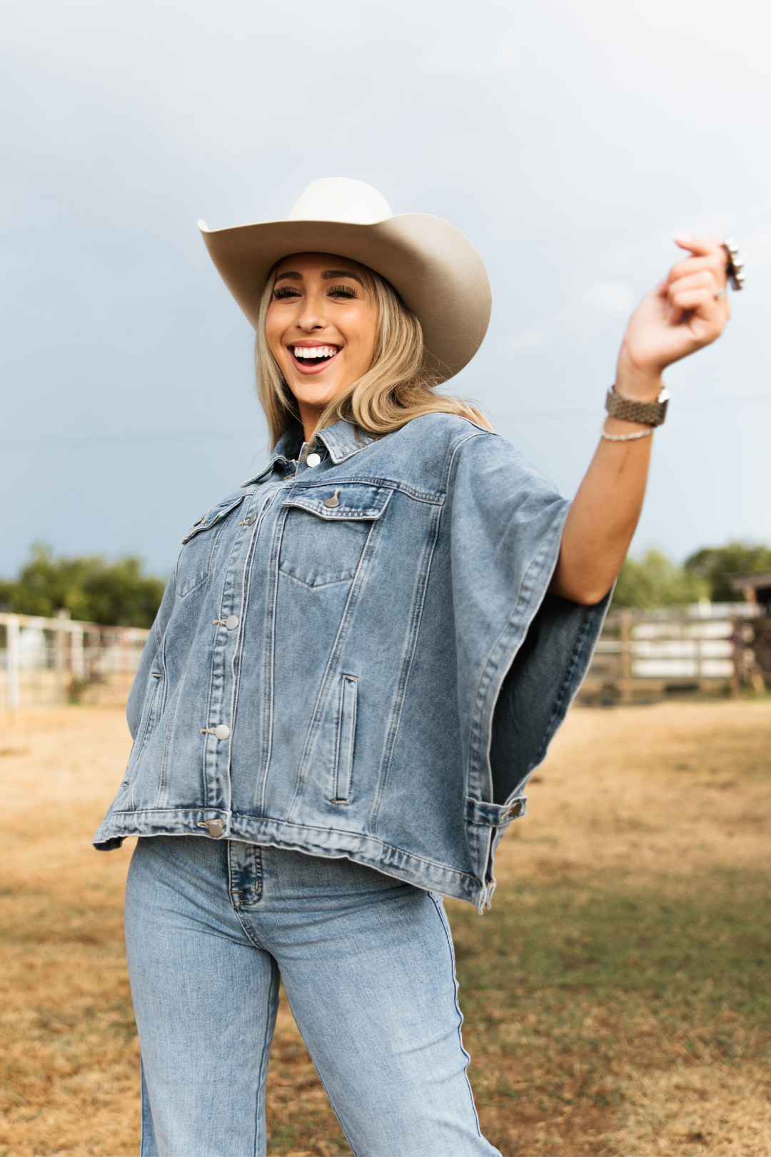 Free Rein Denim Cape