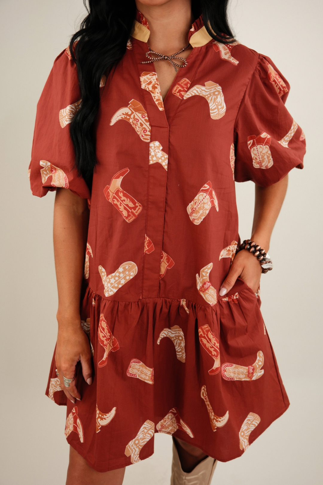 Boots & Ruffles Mini Dress