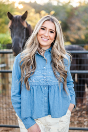 Twisted Lasso Peplum Top