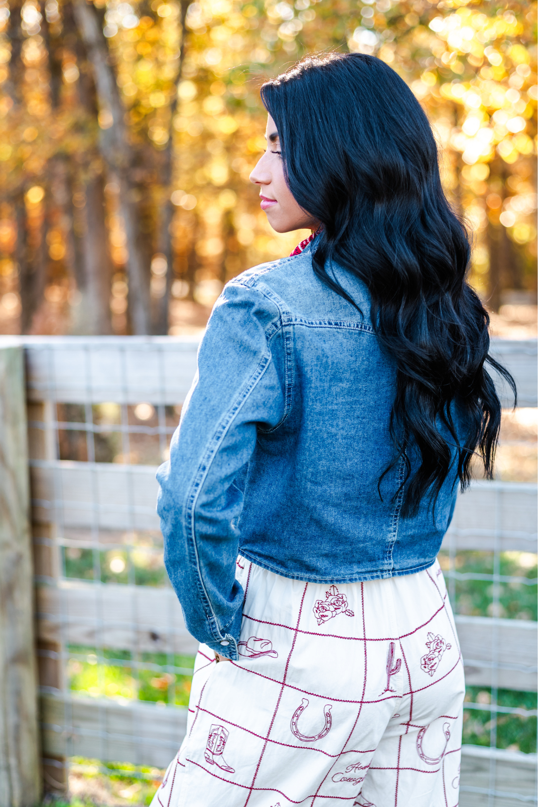 Midnight Rodeo Cropped Denim Top