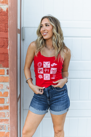 Rodeo Red Checkered Tank