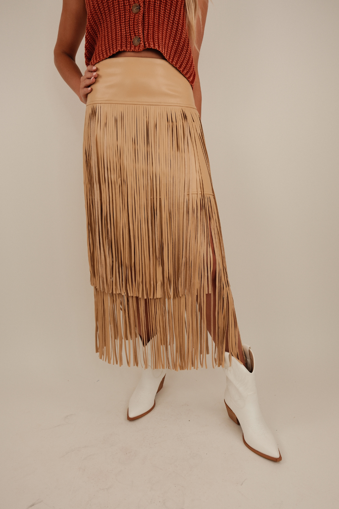 Frontier Fringe Maxi Skirt