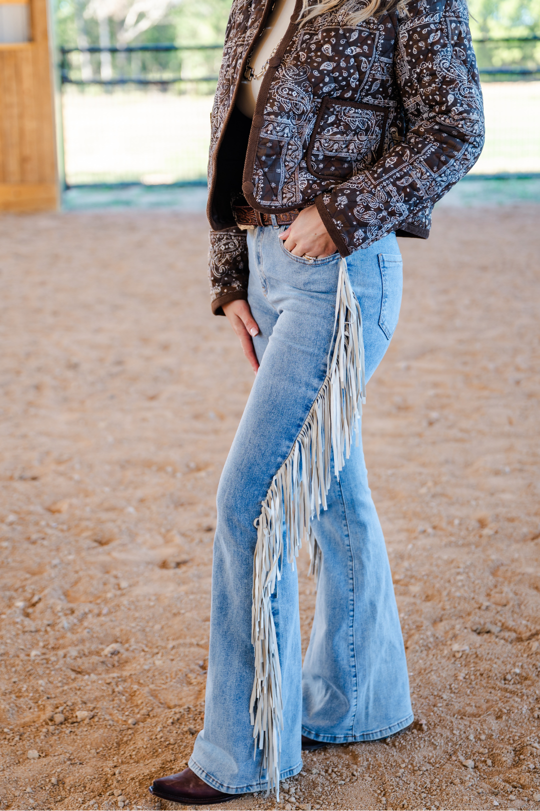 Wild Card Fringe Jeans
