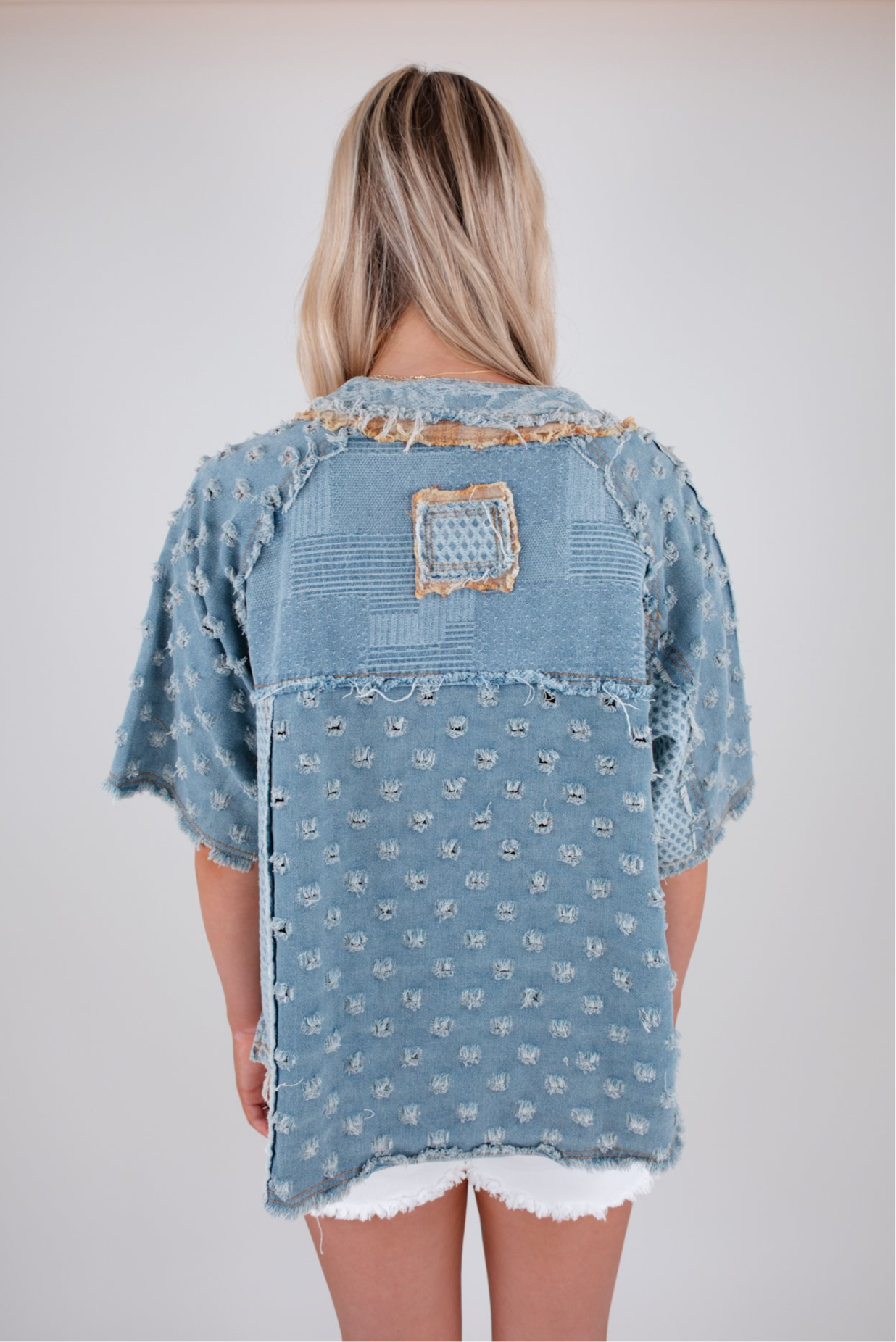 Outlaw Patchwork Denim Top
