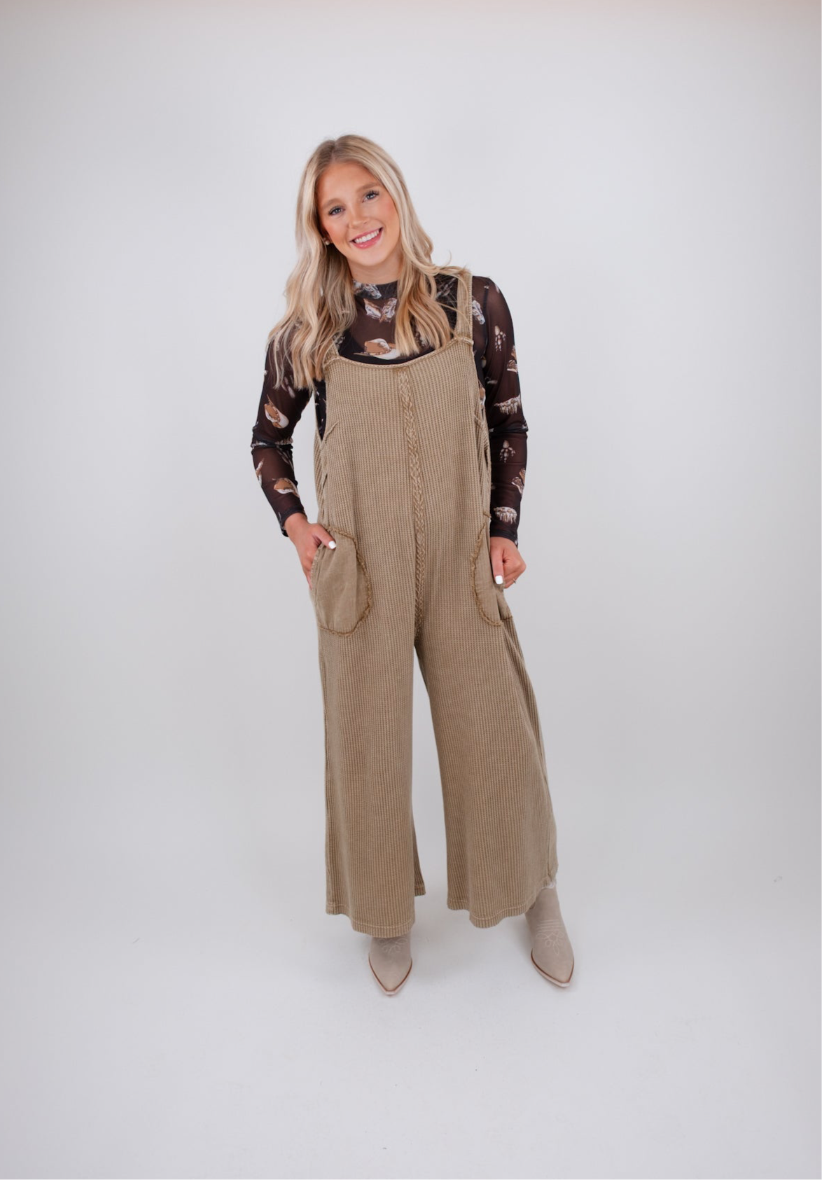 Easy Living Olive Jumpsuit