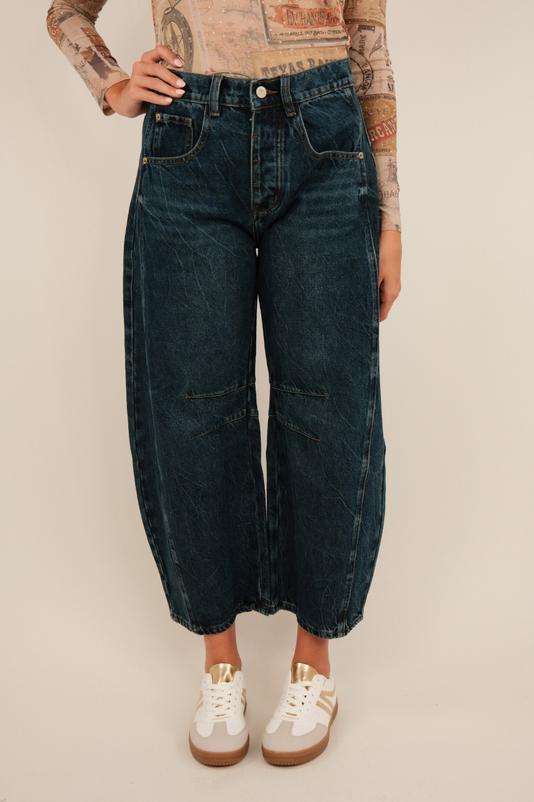 Trail Ridge Barrel Dark Wash Jeans