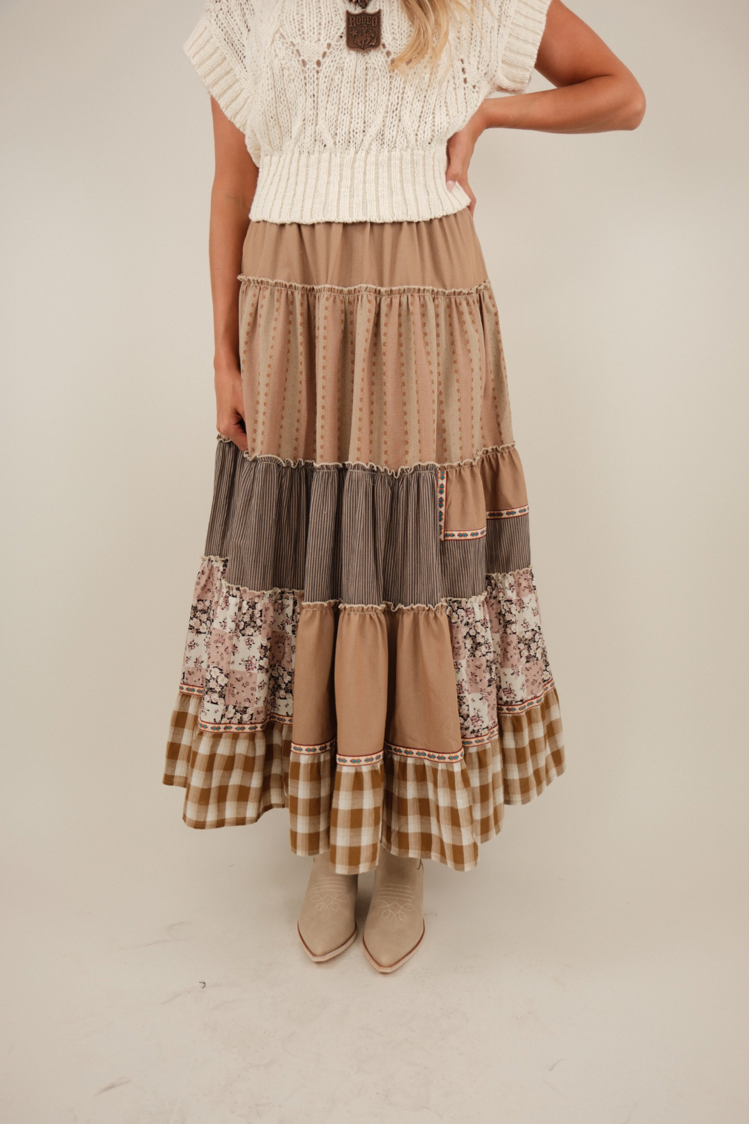 Prairie Mosaic Maxi Skirt
