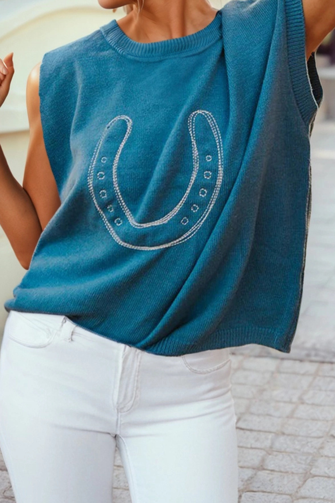 Western Whimsy Sweater Vest