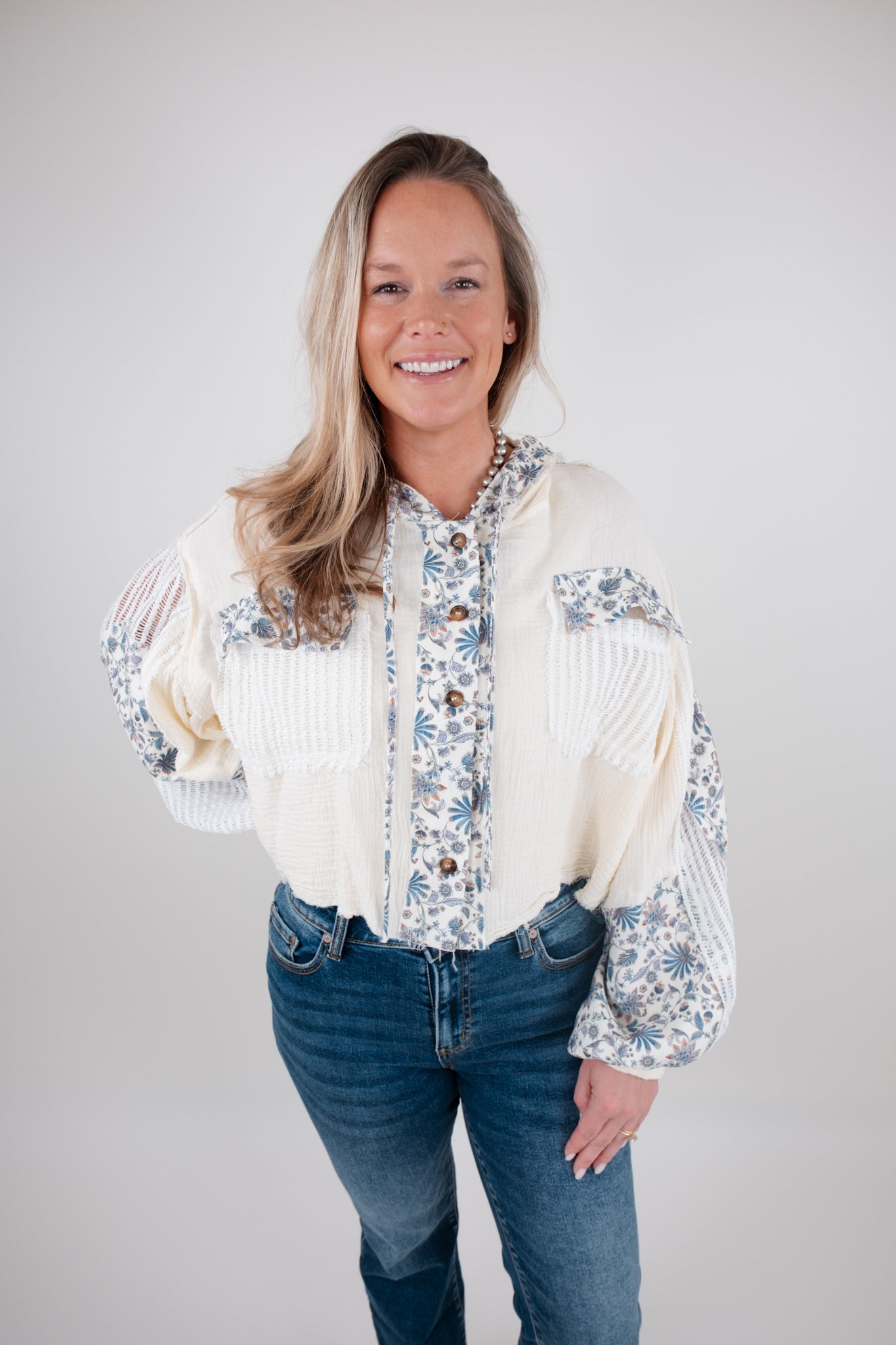 Spring Bloom Floral Hooded Jacket