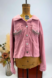 Diamond Dust Rhinestone Fringe Jacket