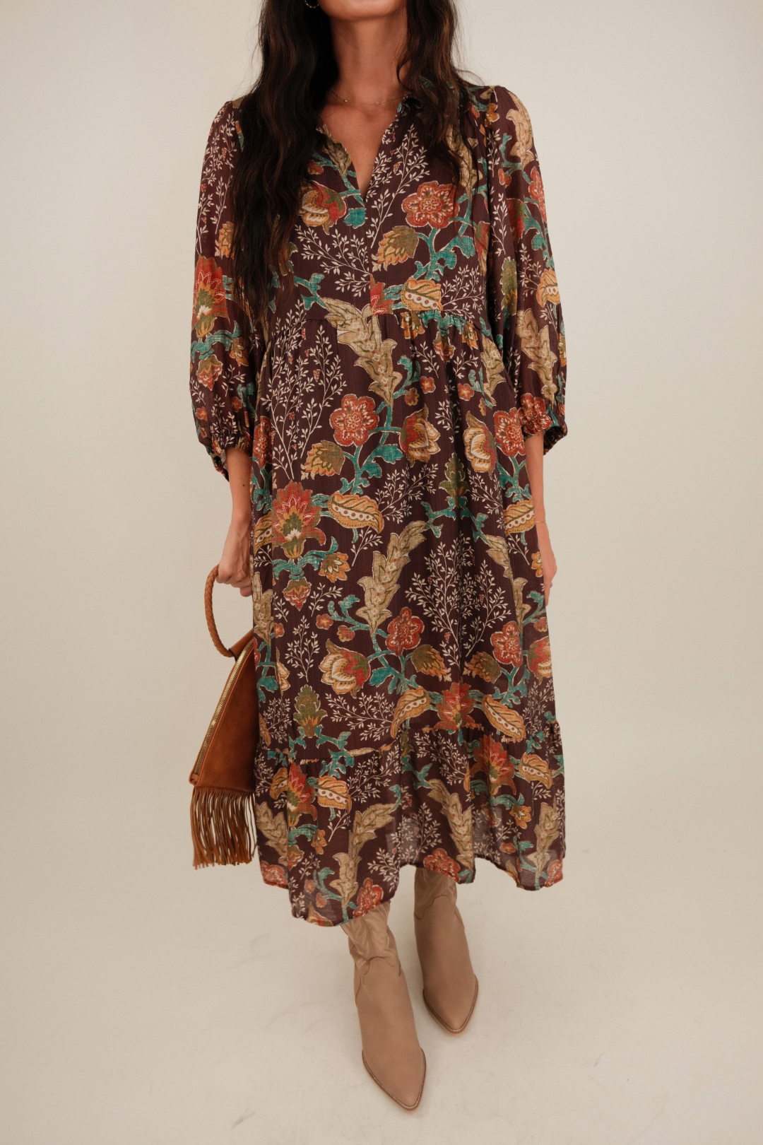 Prairie Bloom Midi Dress