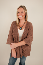 Saddle Rock Knit Cardigan - Taupe