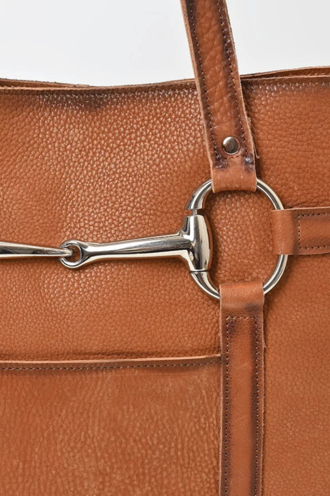 Saddle & Silver Tote