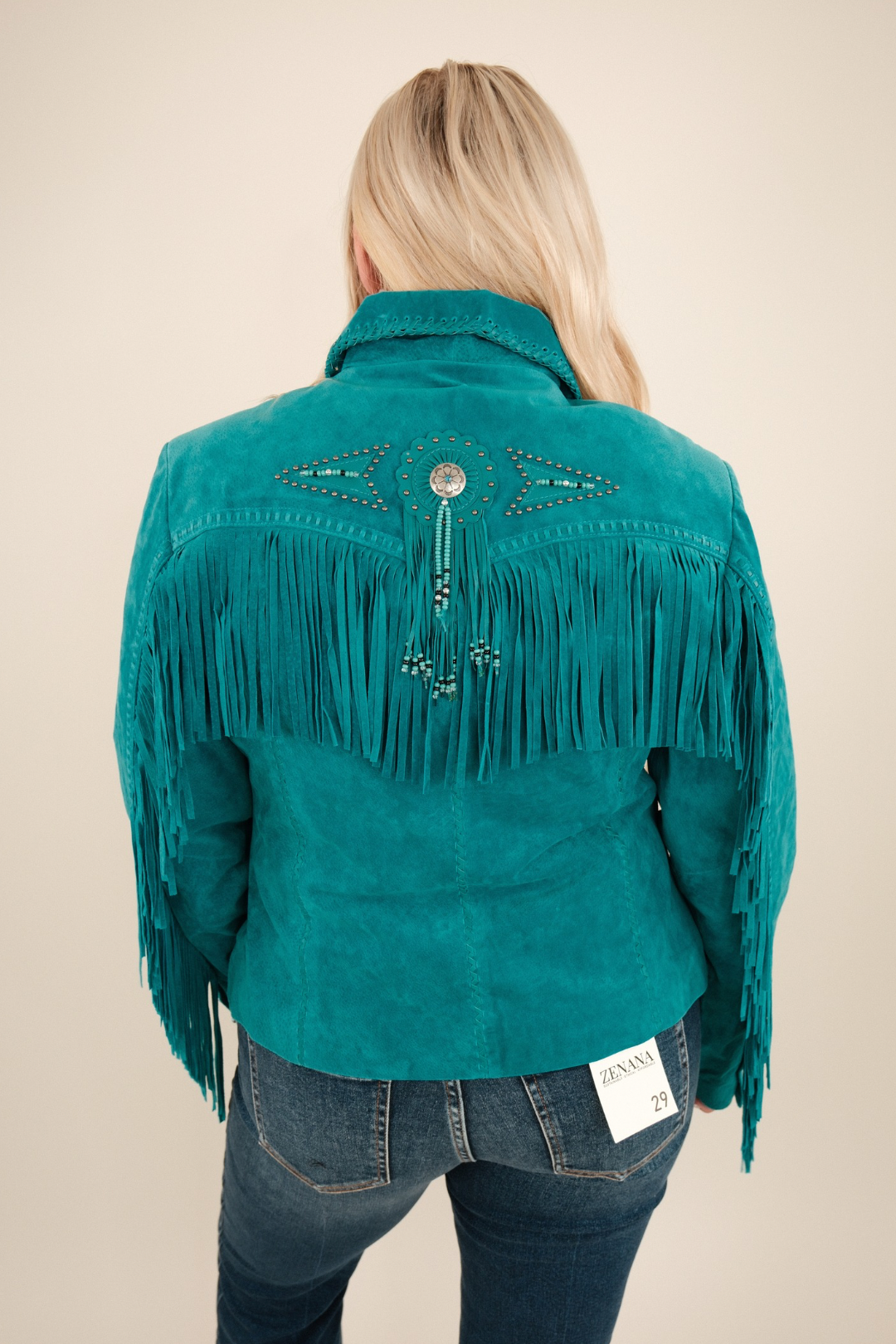 Desert Jewel Fringe Leather Jacket