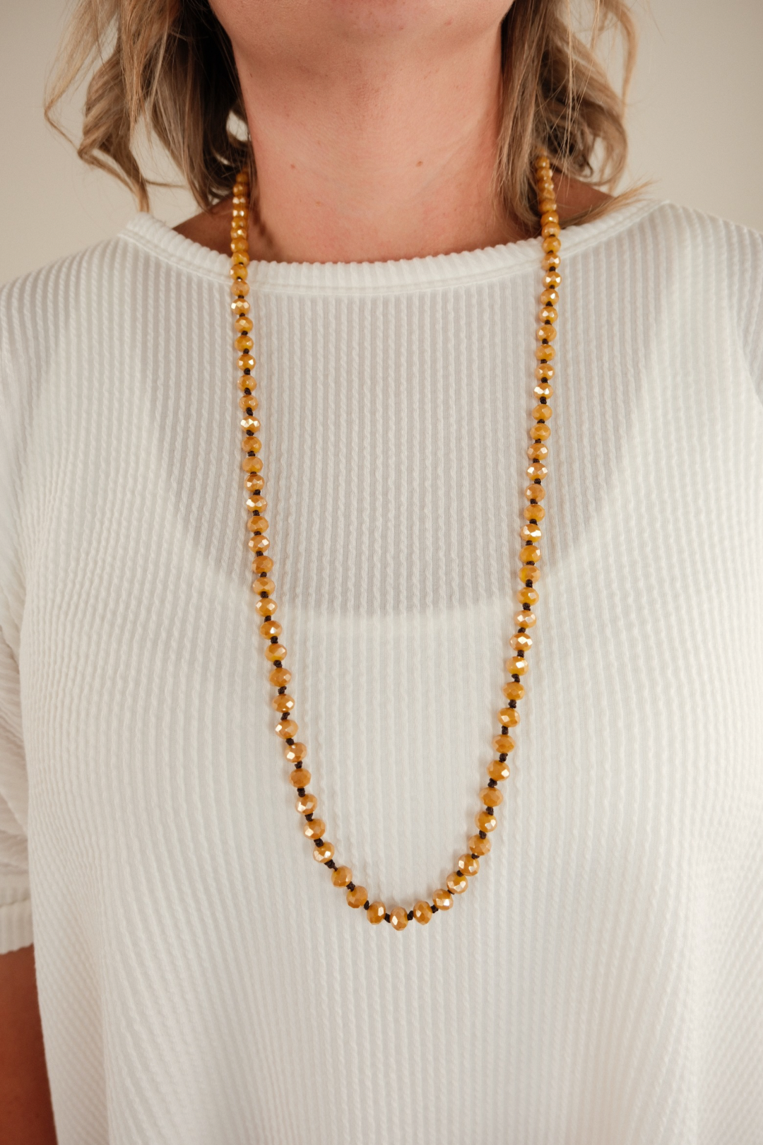 Moonlit Trail Necklace - Mustard