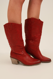 Dust Dancer Embroidered Red Cowgirl Boot