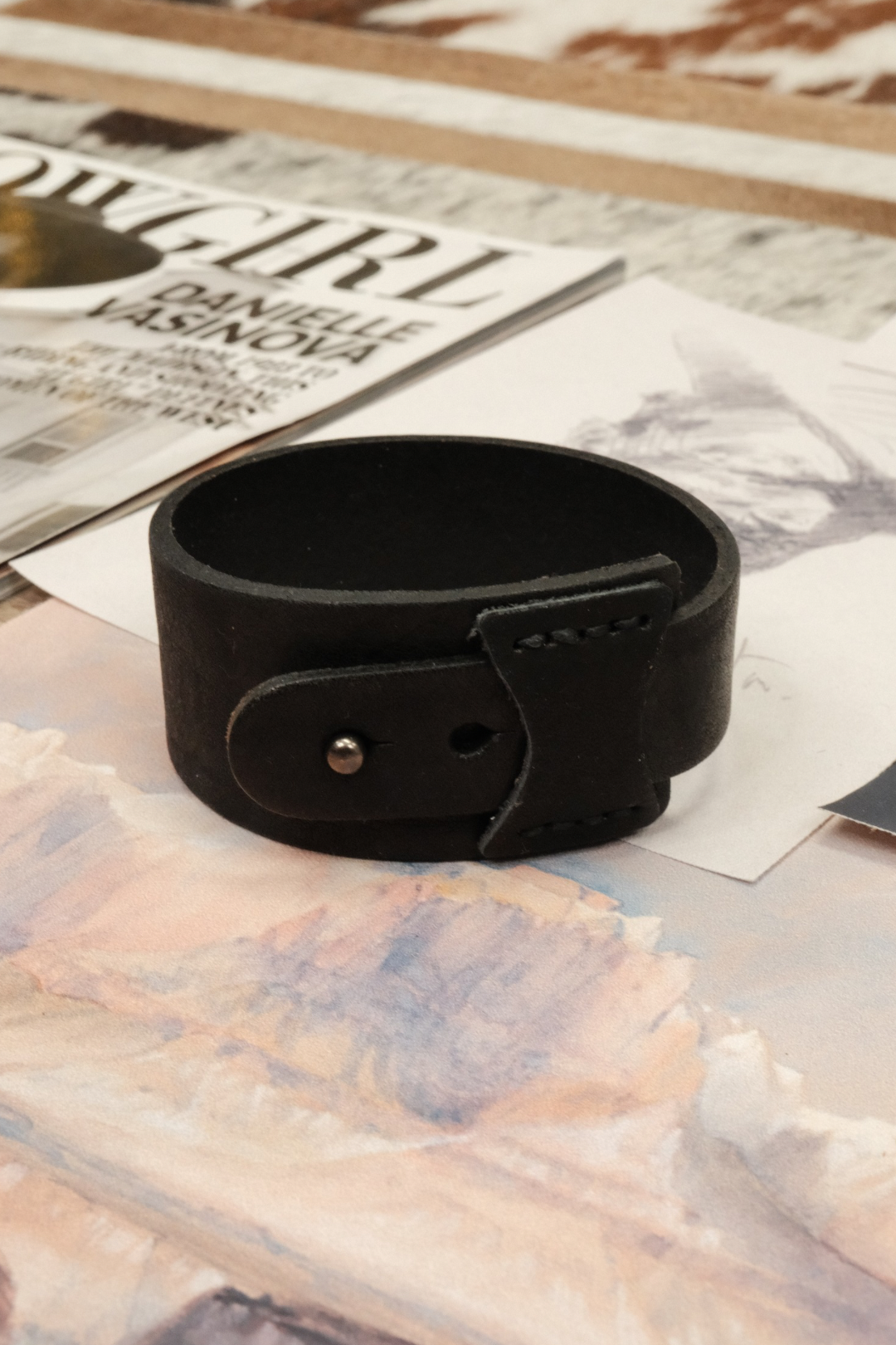 Saddle Strap Leather Wrap Bracelet