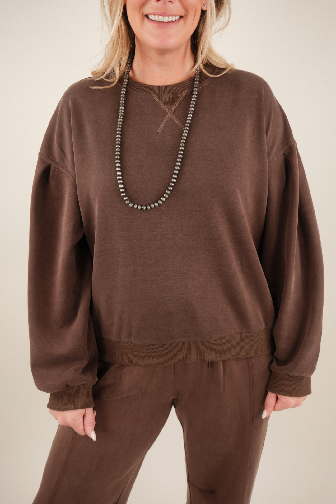 Saddle Soft Jogger Set - Brown