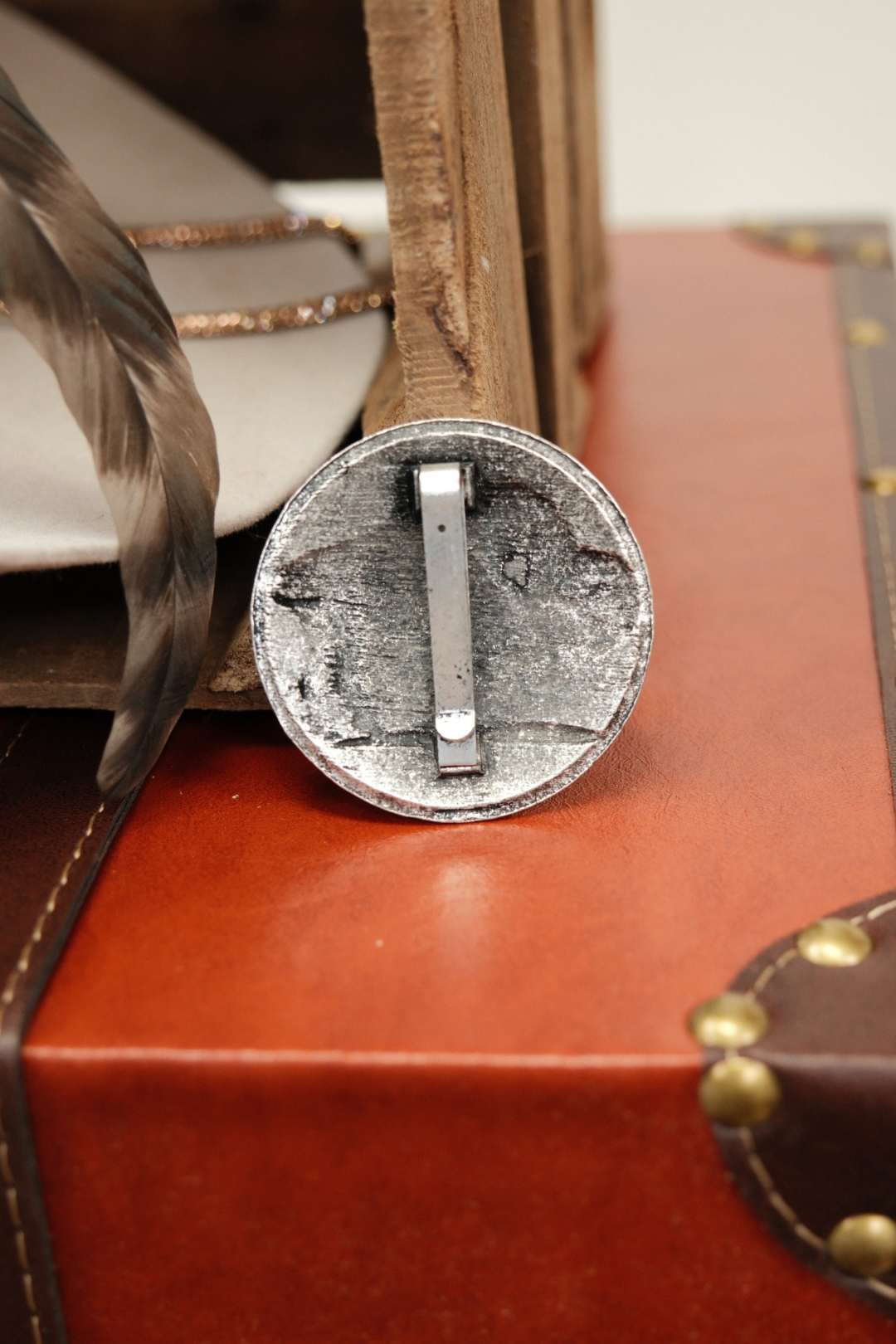 Buffalo Nickel Scarf Brooch
