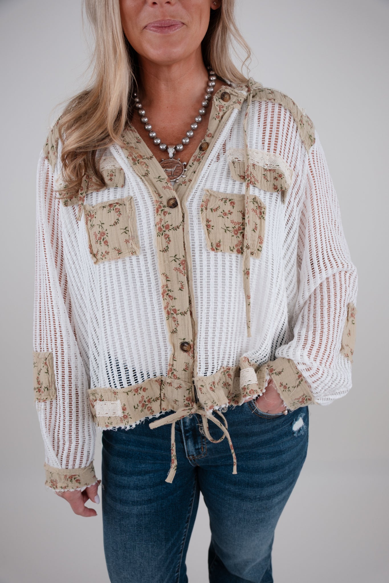 Floral Breeze Cinch Jacket