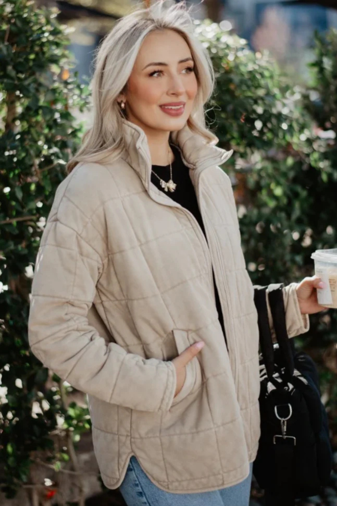 Sandstone Wash Quilted Jacket