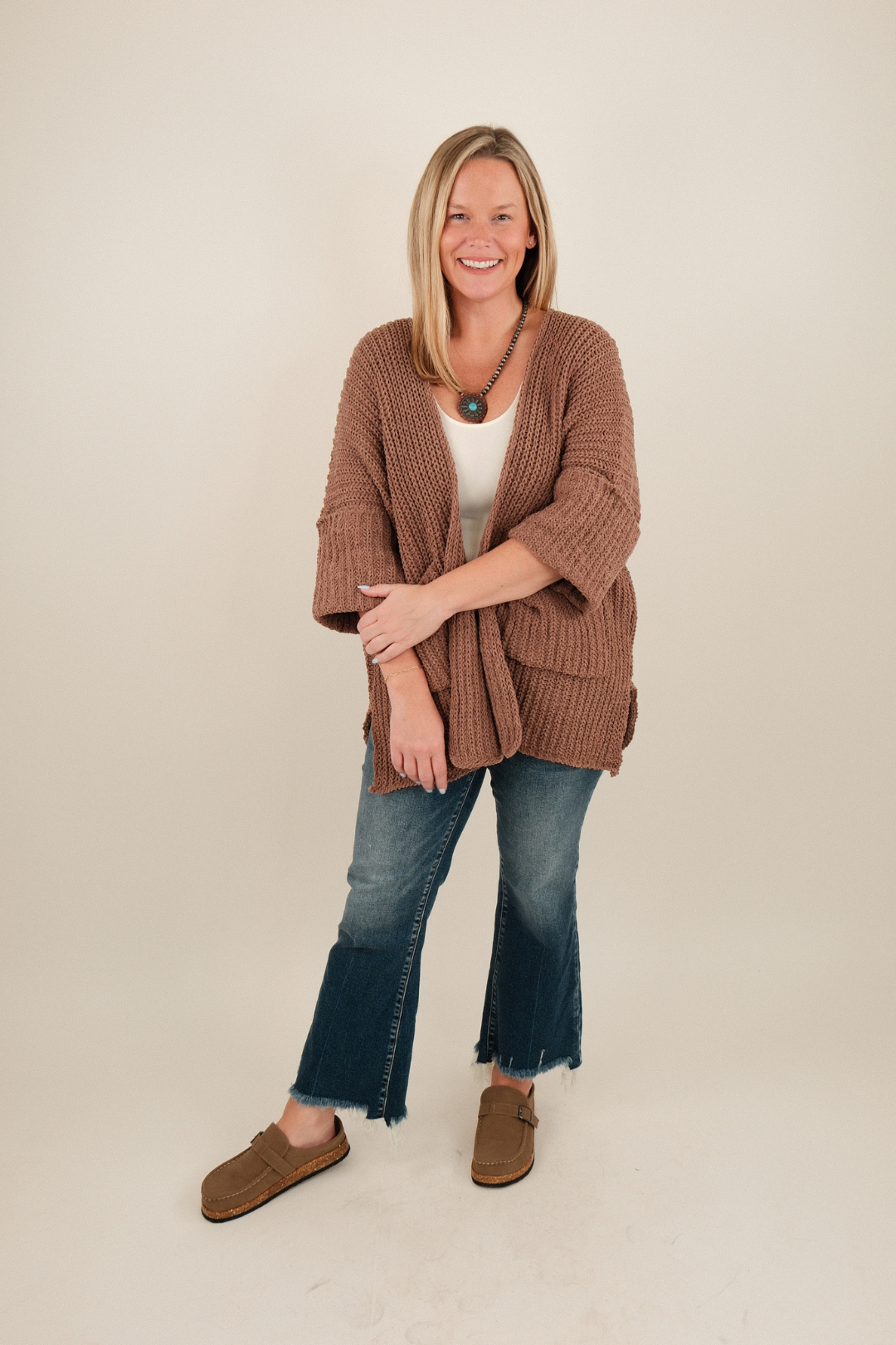 Saddle Rock Knit Cardigan - Taupe