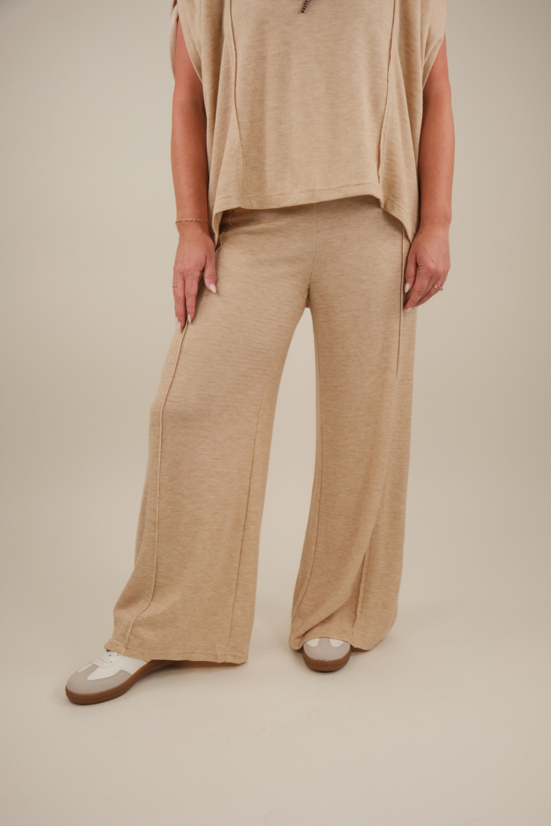 Sagebrush Sands Ribbed Lounge Set - Tan