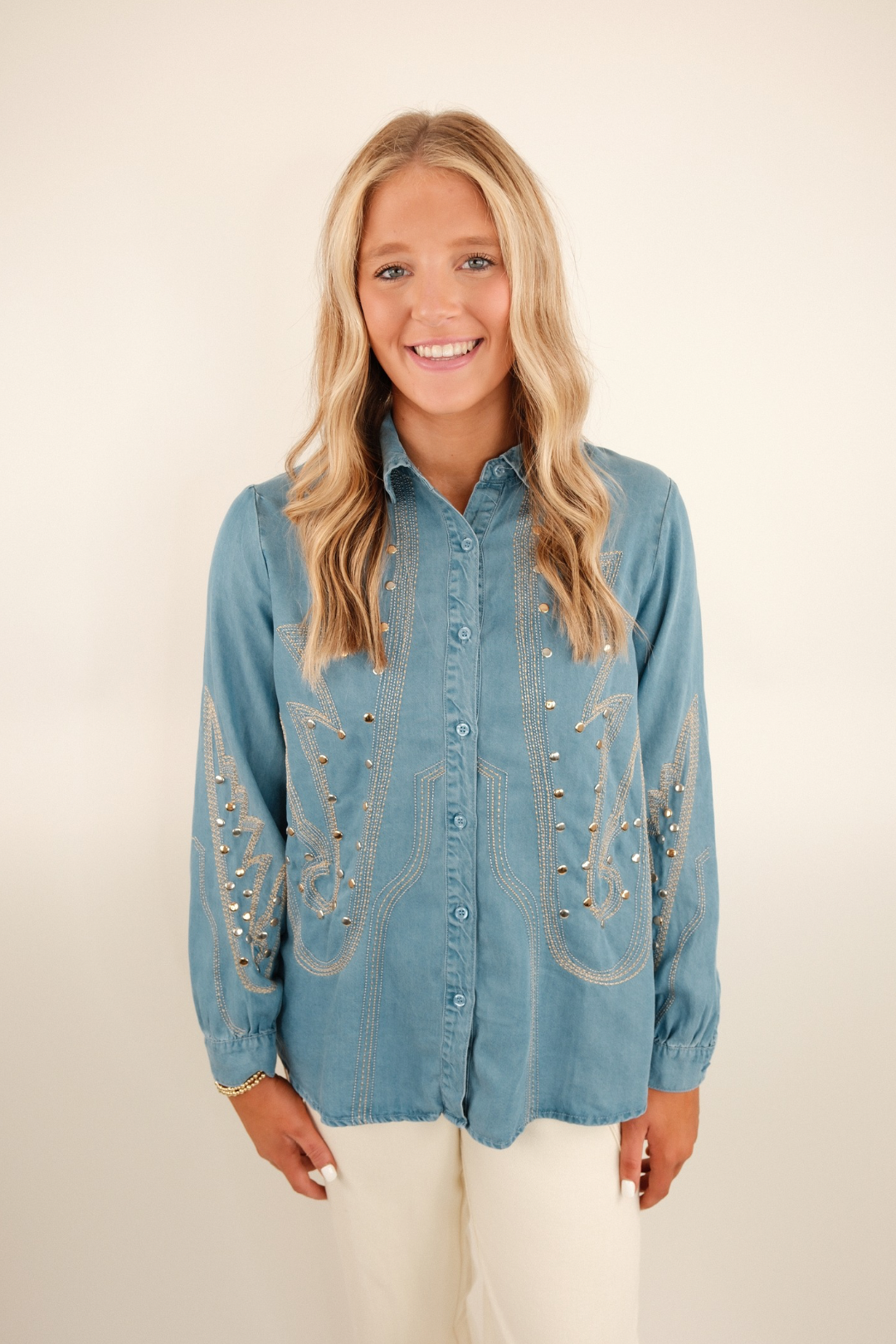 Boot Stitch Belle Embroidered Shirt