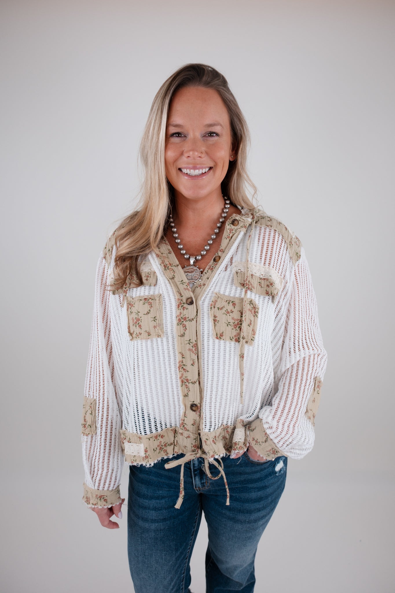 Floral Breeze Cinch Jacket