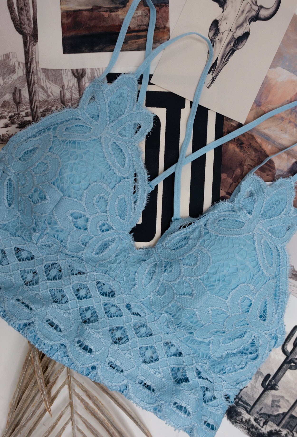 Lace & Lasso Bralette - Sky Blue