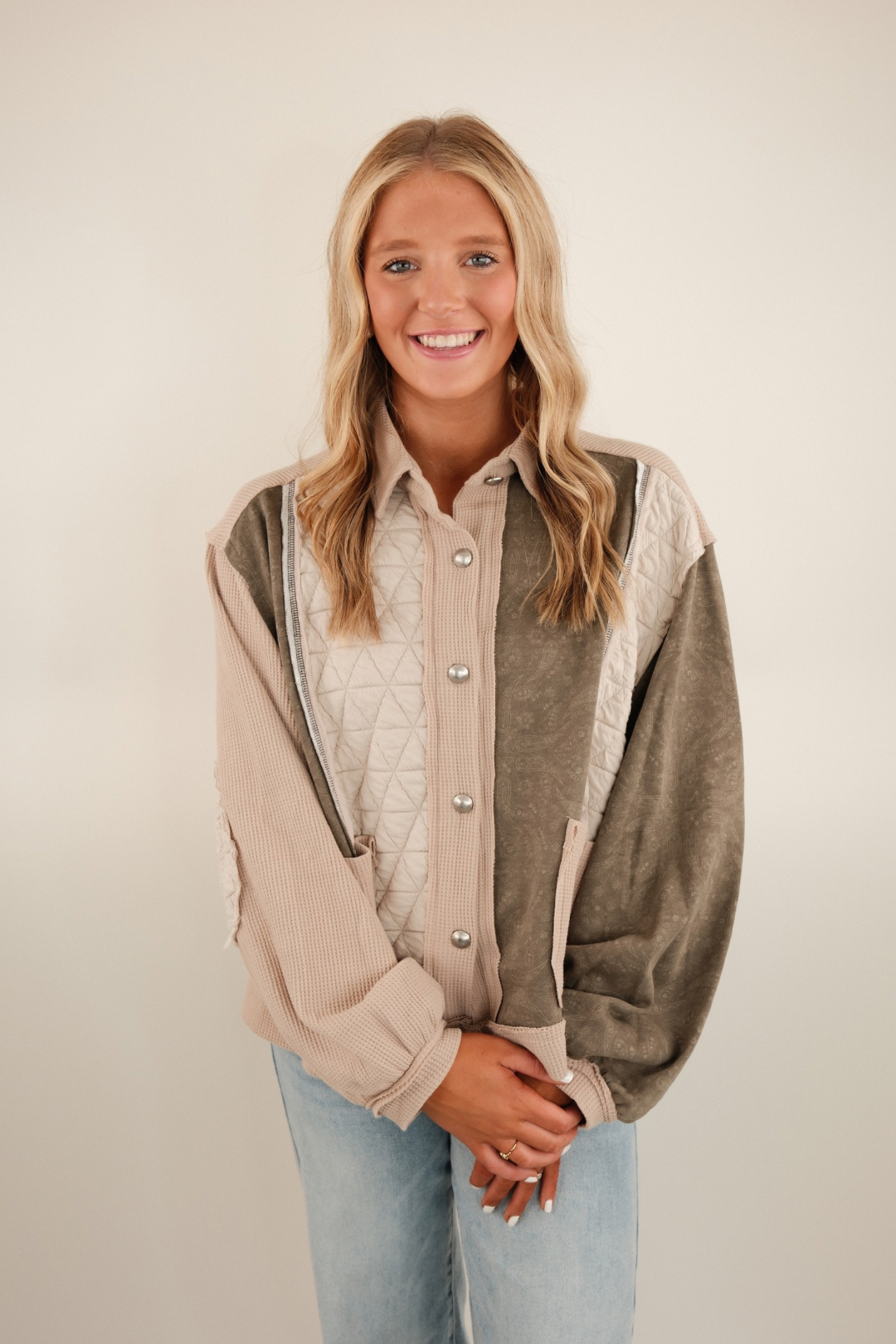 Rustic Trails Patchwork Shacket