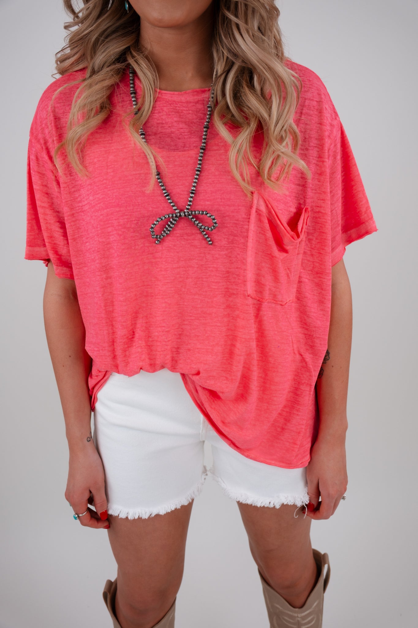 The Easy Rider Tee - Hot Pink