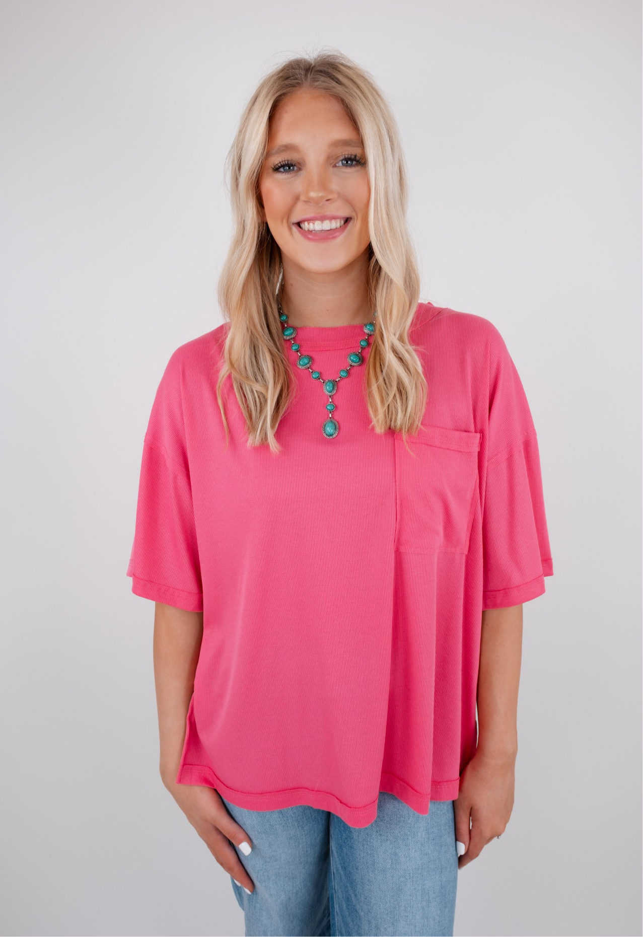 Essential Pocket Tee – Pink