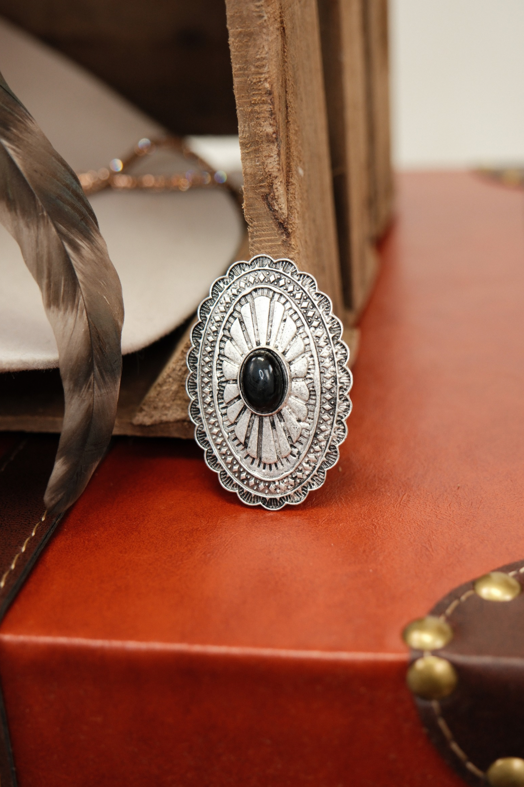 Silver Spur Scarf Brooch