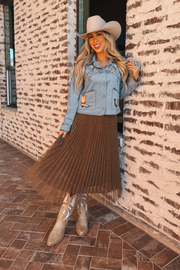 Golden Dust Pleated Skirt