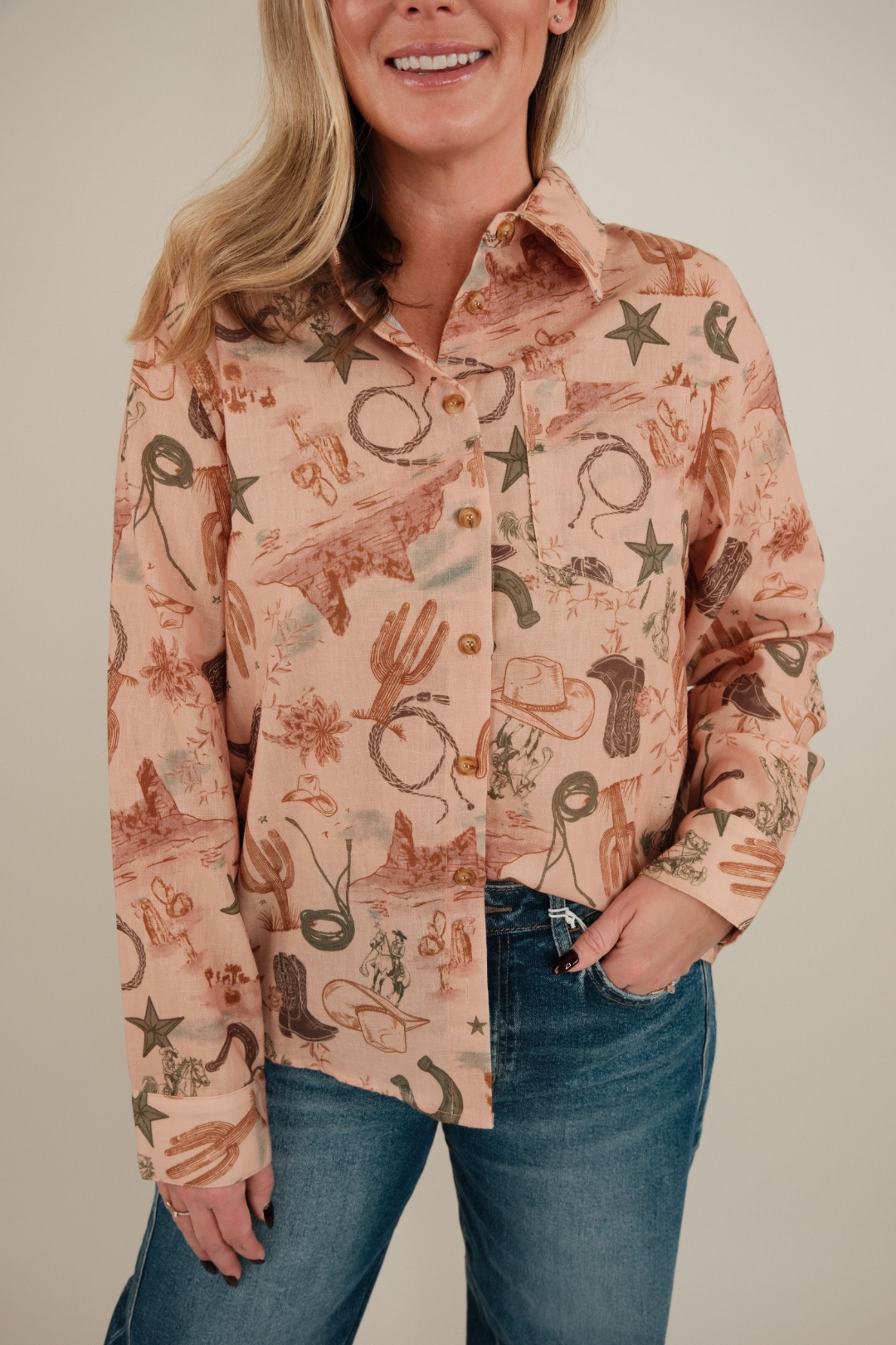 Desert Dusk Linen Top