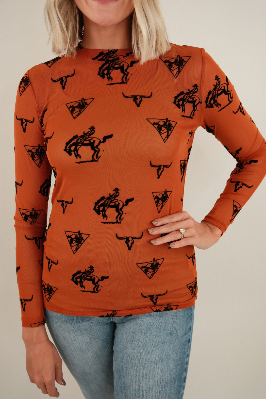 Wildfire Rodeo Mesh Top