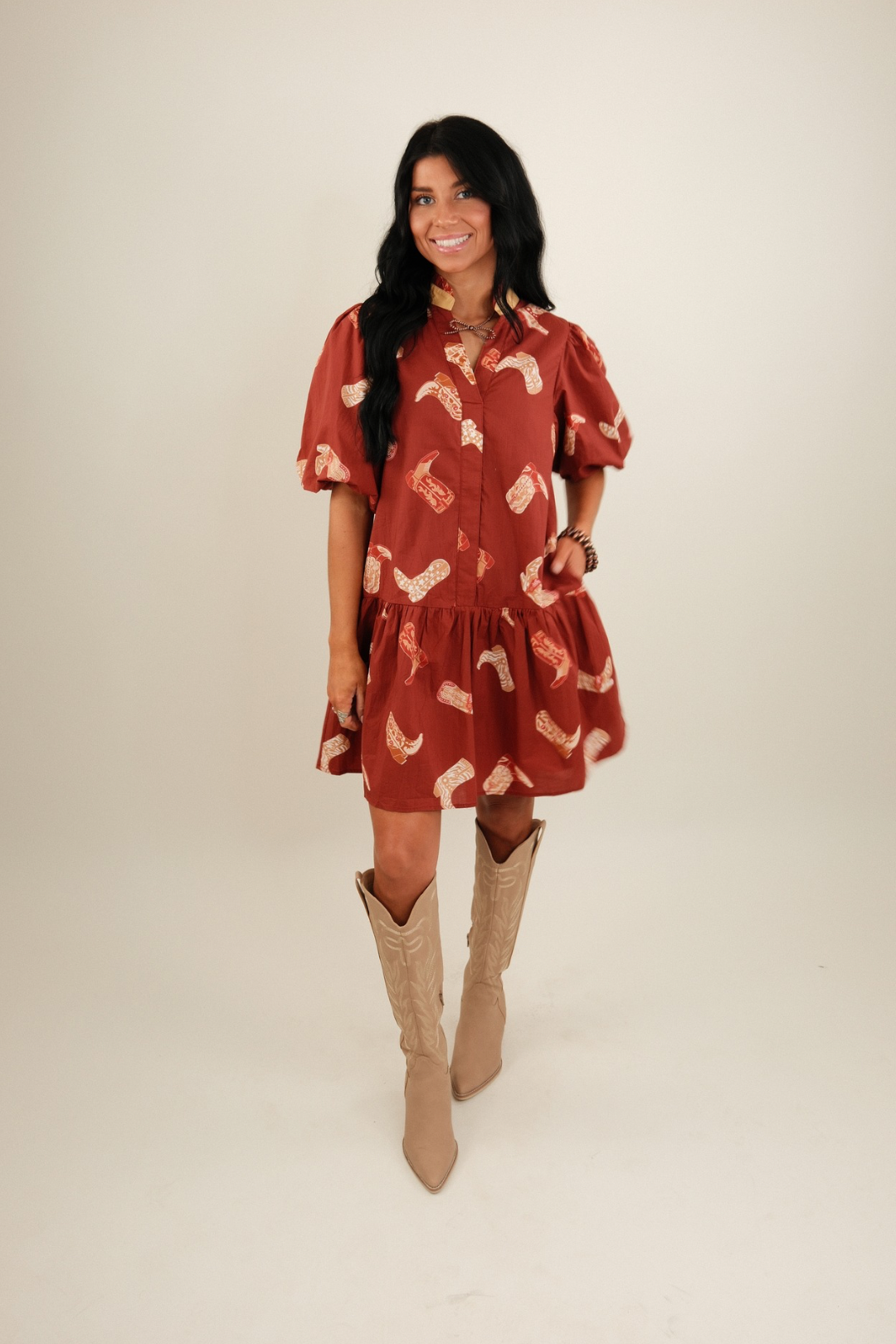 Boots & Ruffles Mini Dress