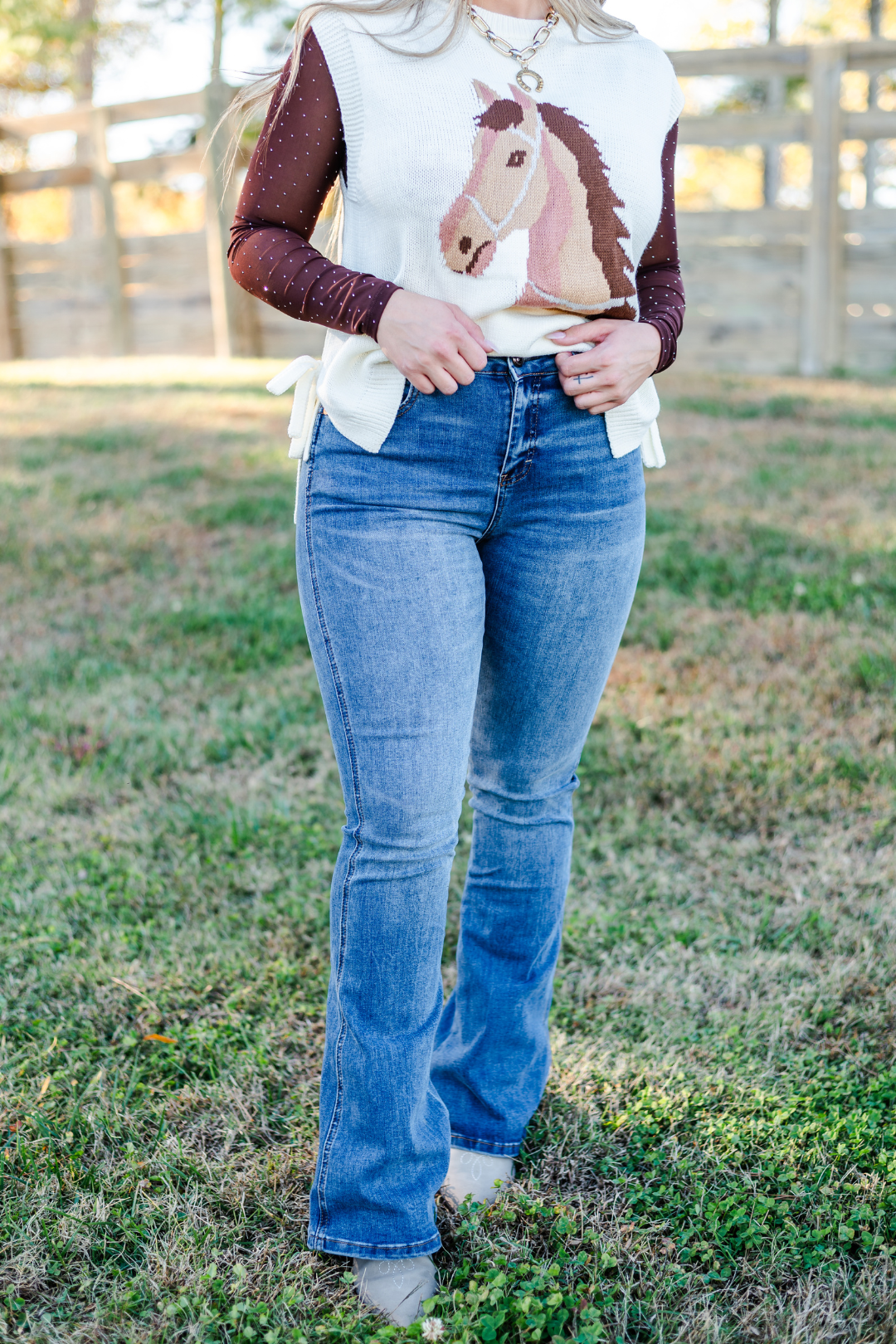 Sagebrush High Rise Flare Jeans