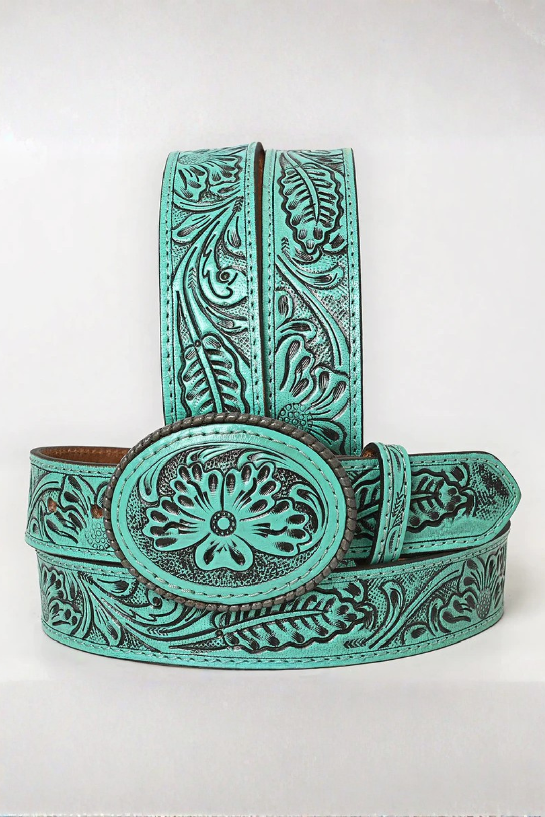Saddle Ridge Tooled Leather Belt