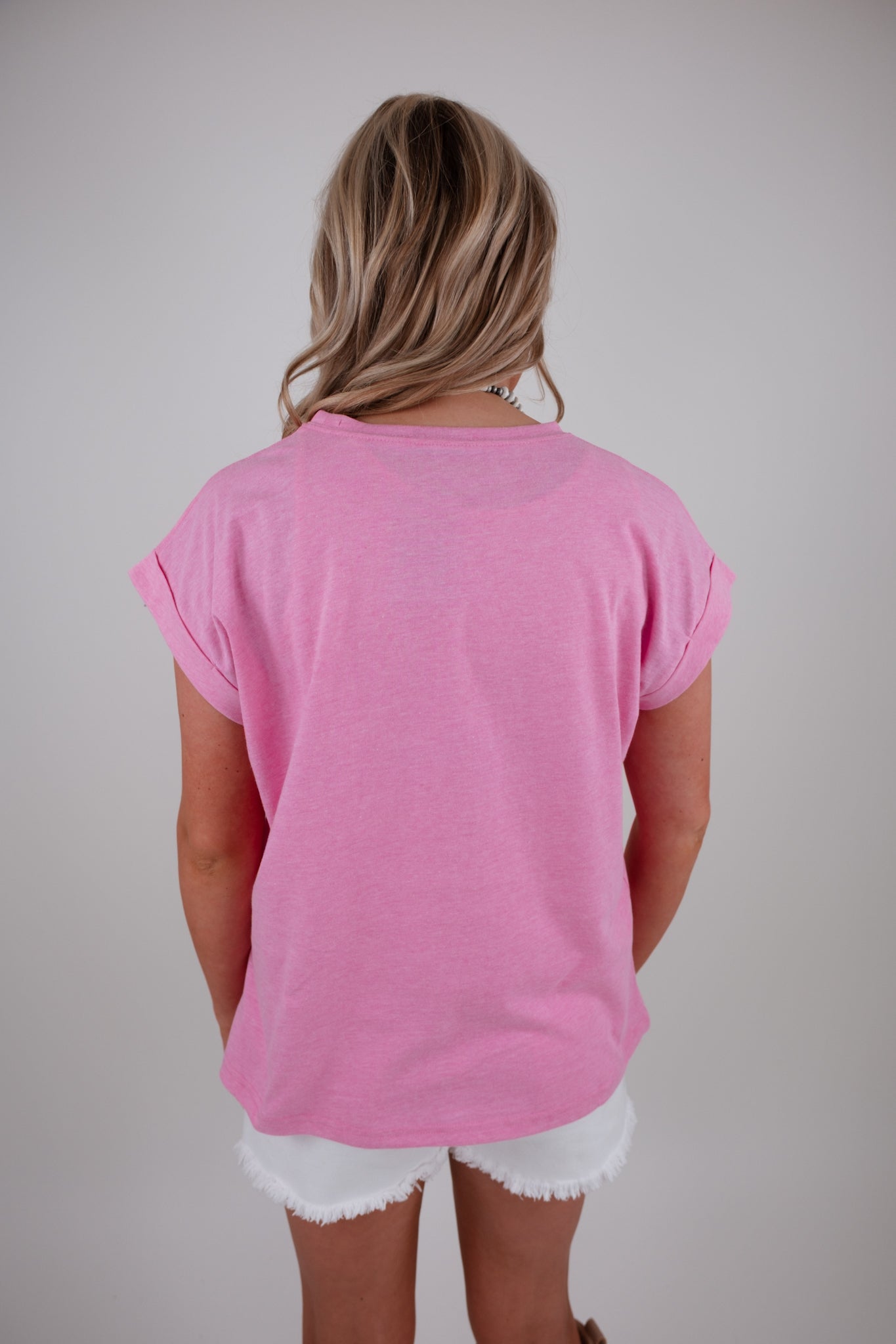 Cowgirl Calm Tee - Heather Fuchsia