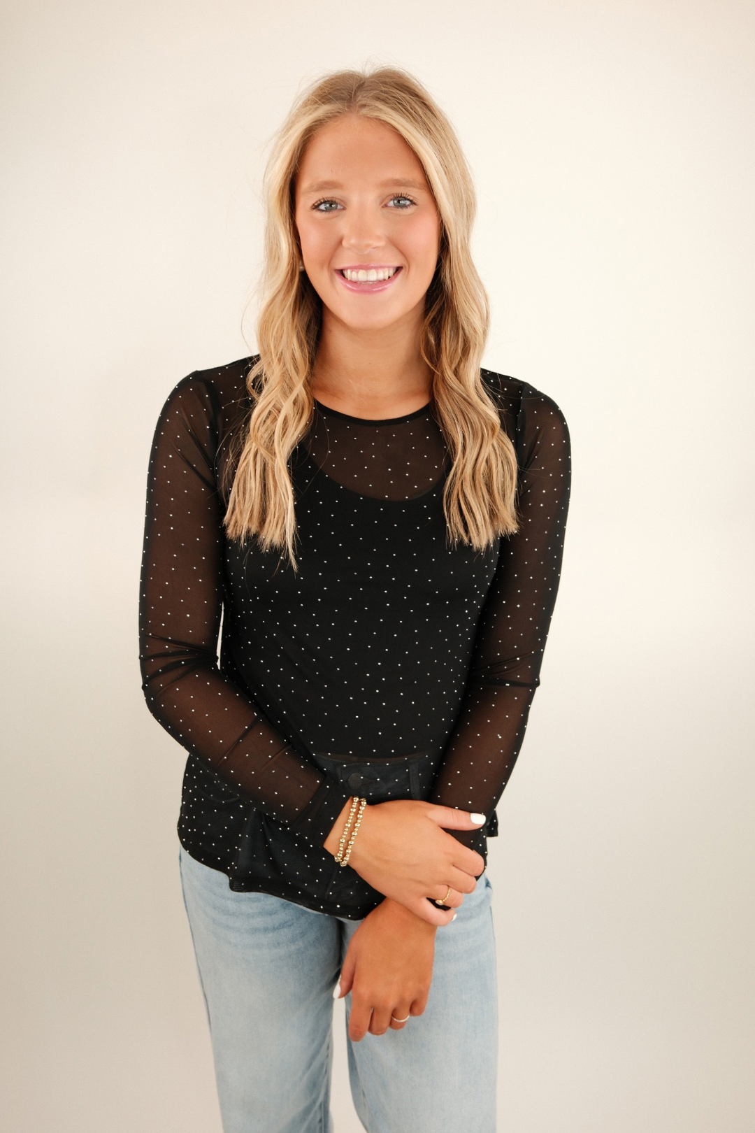 Star Shine Rodeo Mesh Top