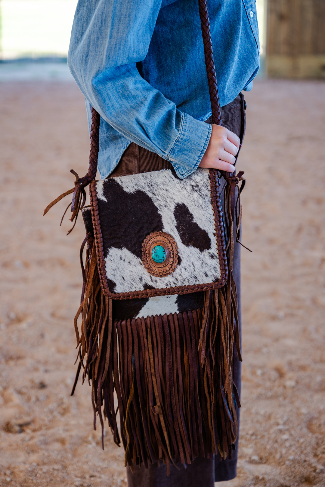 Turquoise Canyon Cowhide Crossbody