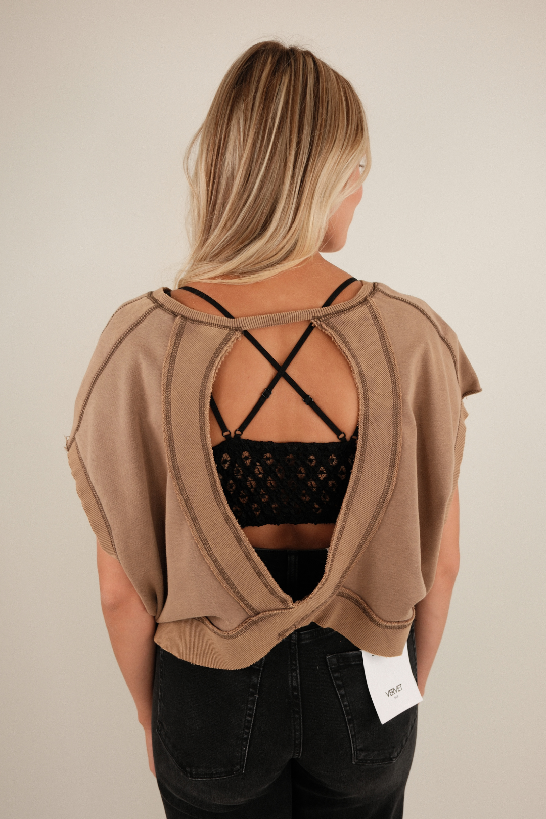 Wild & Free Cheetah Peace Cropped Top