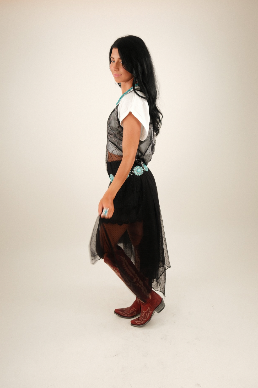 Midnight Mirage Mesh Top