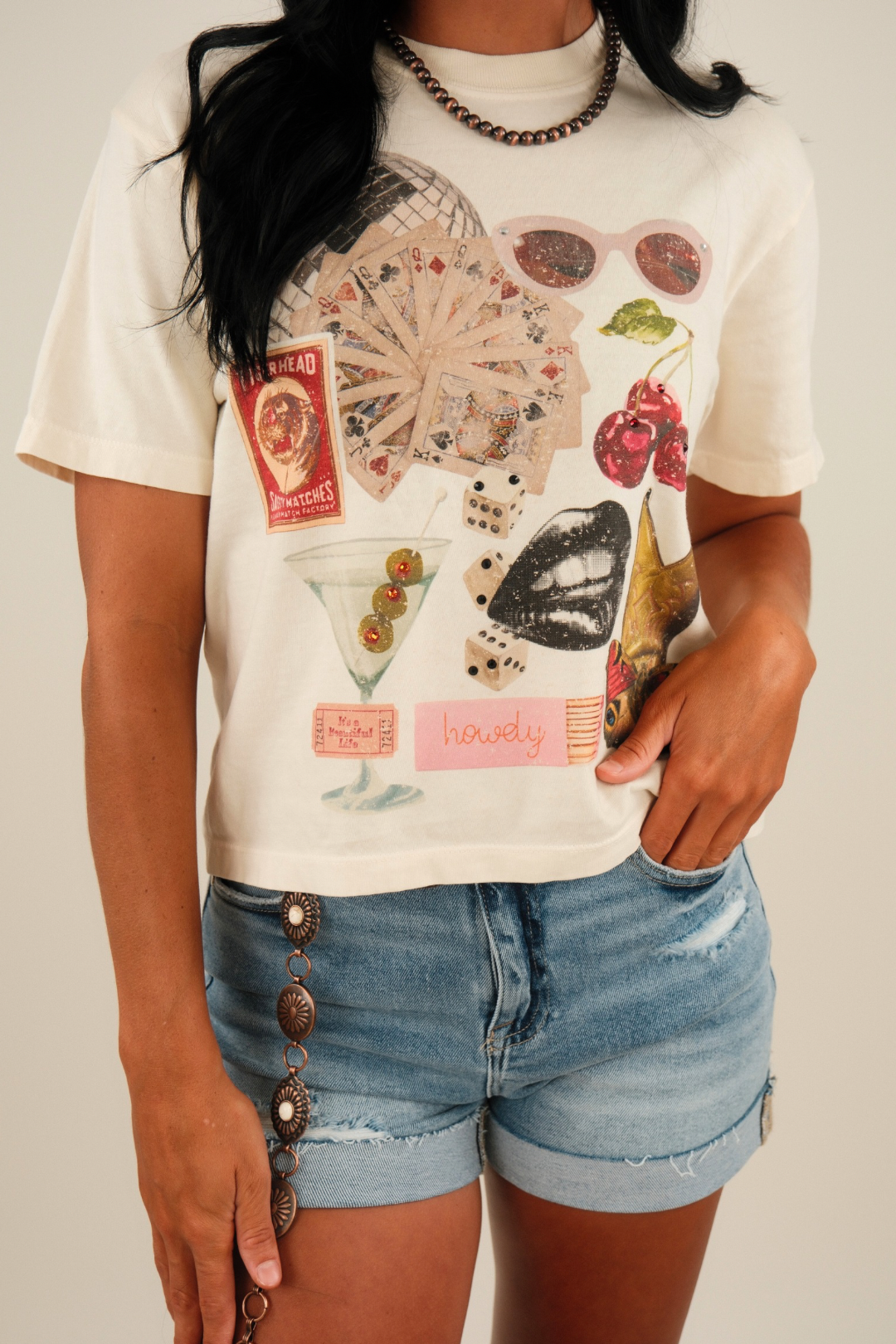 Cowgirl Junk Cropped Graphic Tee