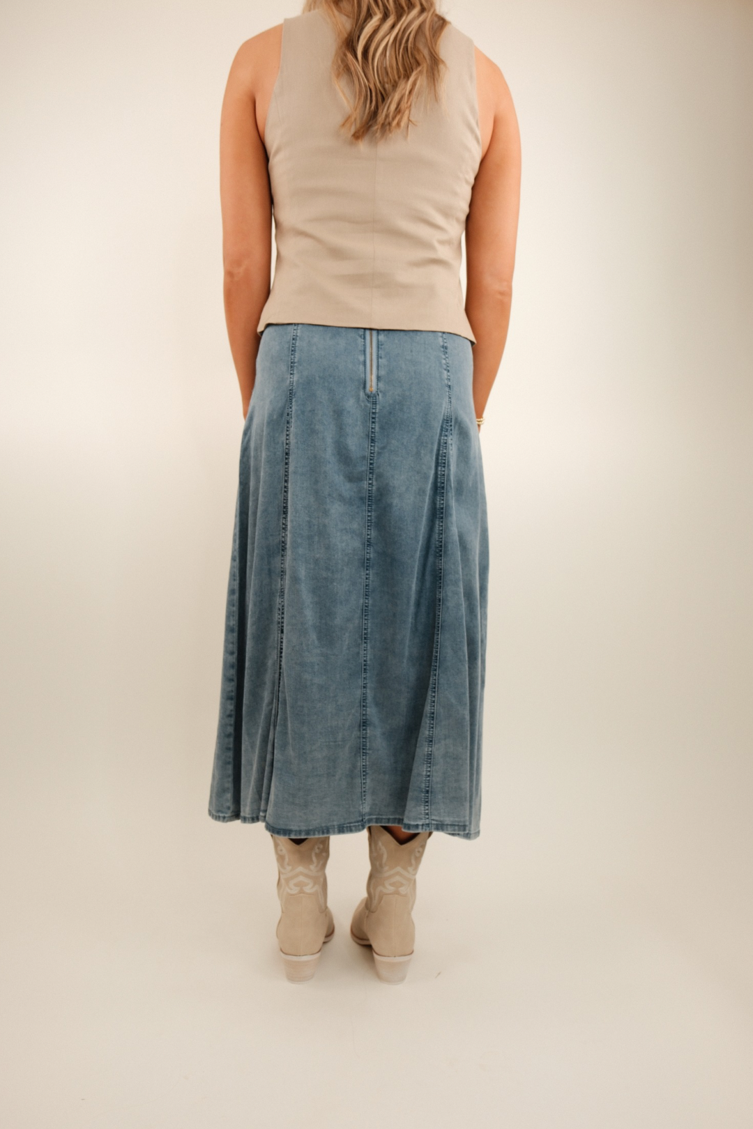 Timeless Denim Maxi Skirt