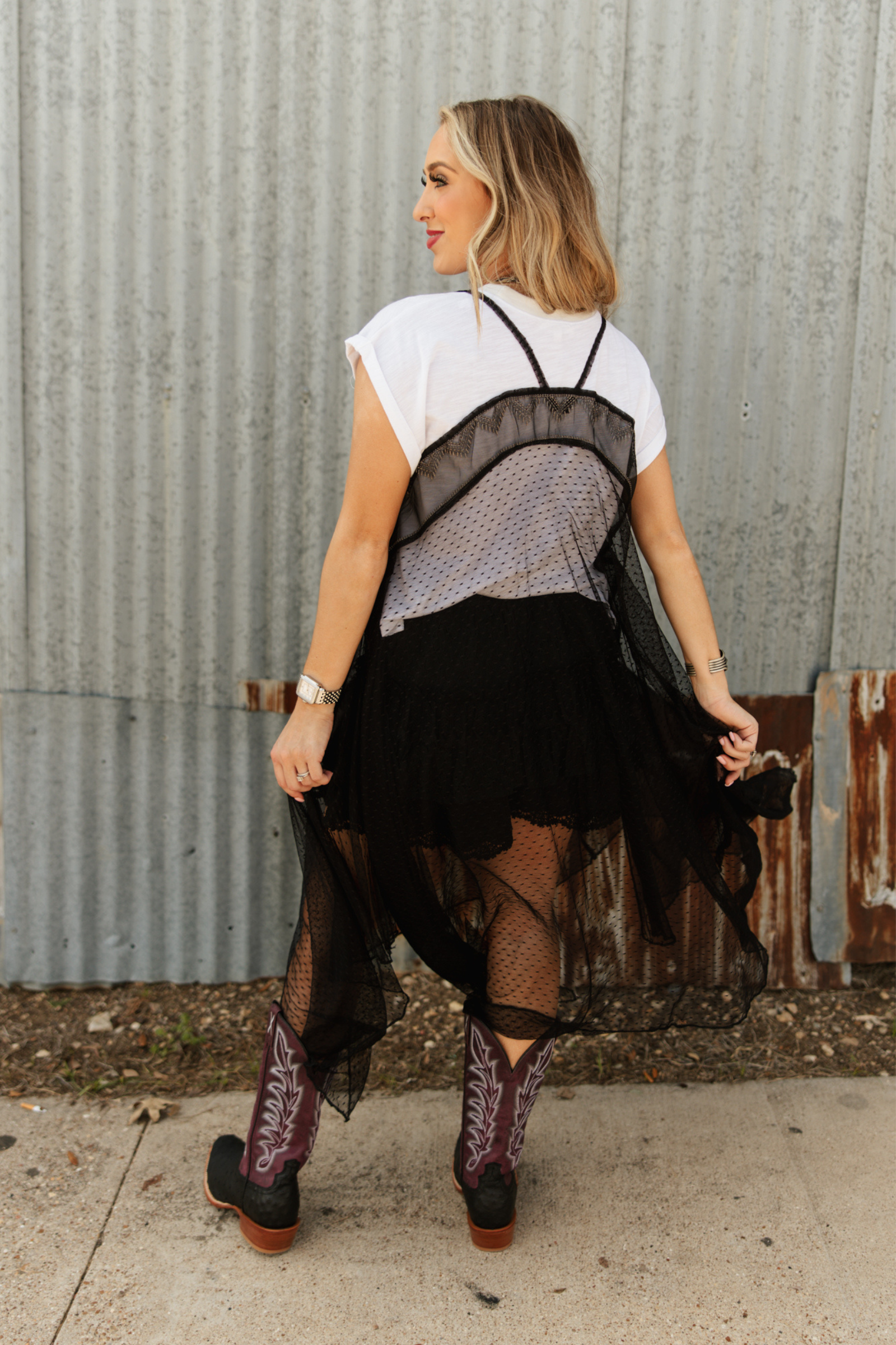 Midnight Mirage Mesh Top