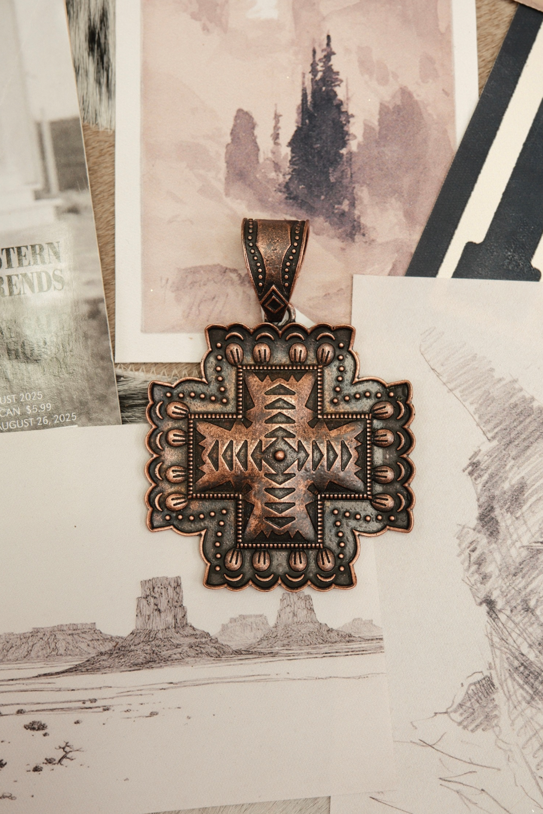 Bronze Faith Scarf Slide